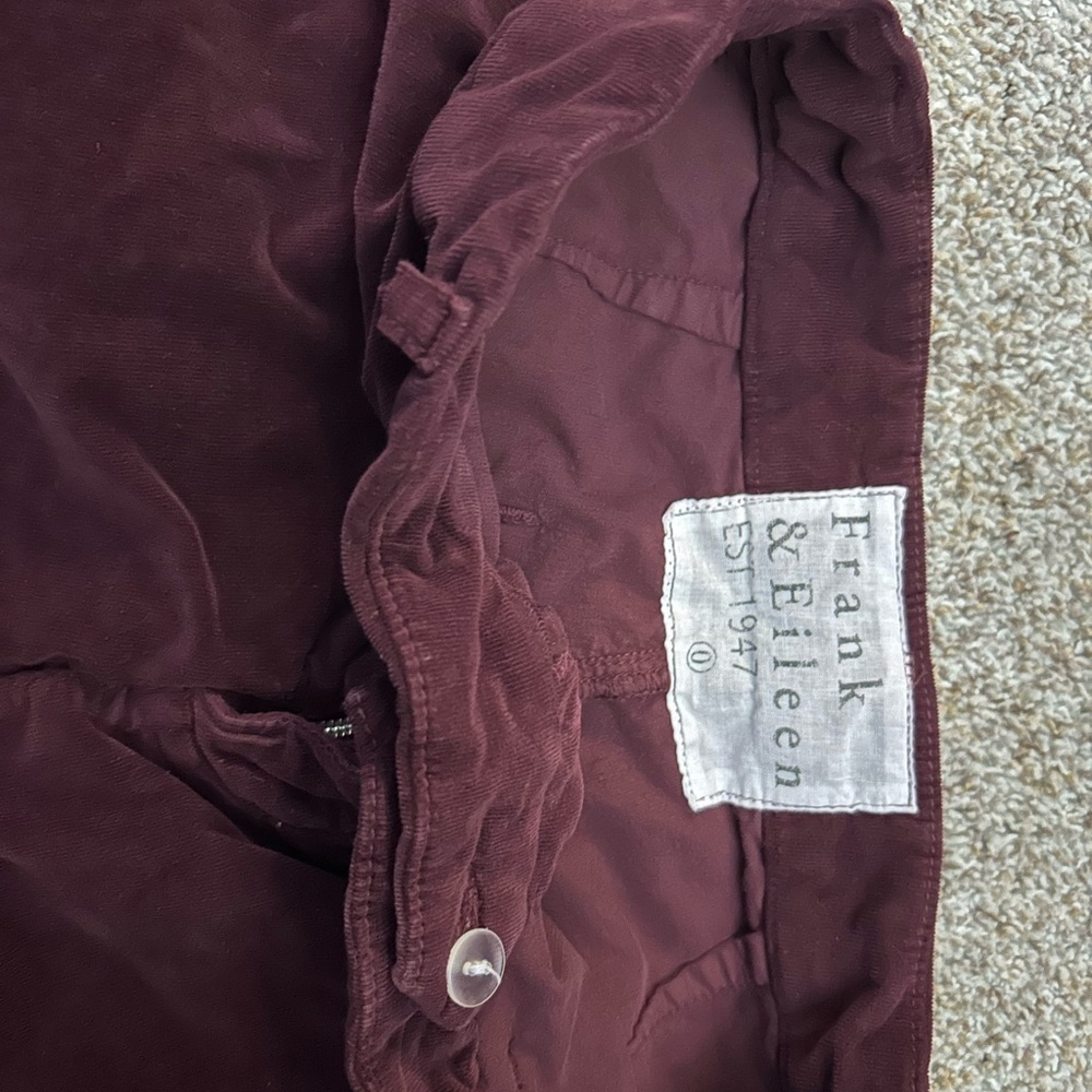 Frank & Eileen Deep Red Button-Up